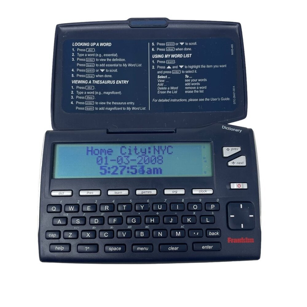 Franklin Merriam-Webster Electronic Dictionary Thesaurus MWD-460